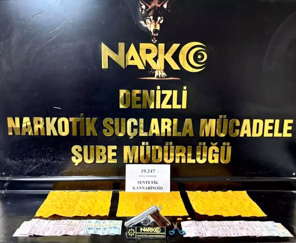 Denizli’de 19 Bin Kullanımlık Sentetik Uyuşturucu Ele Geçirildi