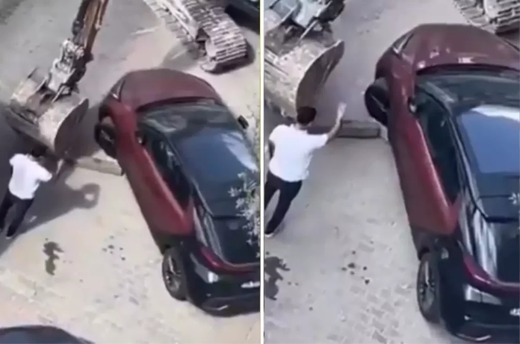 İstanbul’da İş Makinesi ile Araç Çekme Skandalı