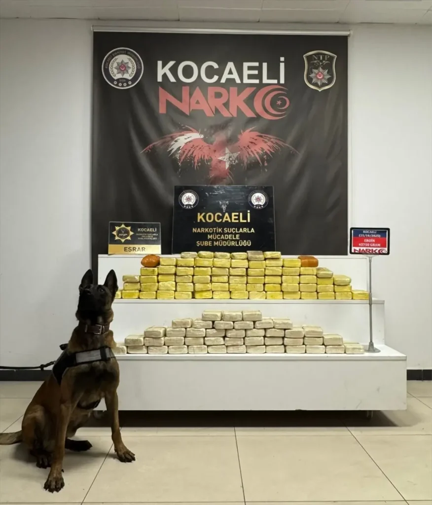 Kocaeli’de 45 Kilo Eroin ve Esrar Ele Geçirildi