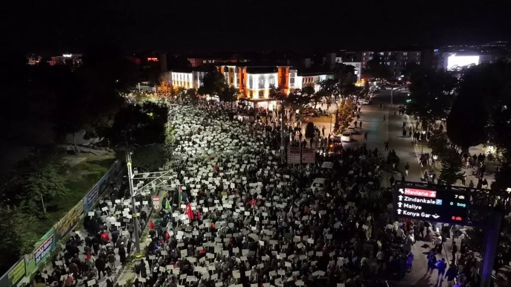 Konya’da Filistin Halkına Destek Yürüyüşü