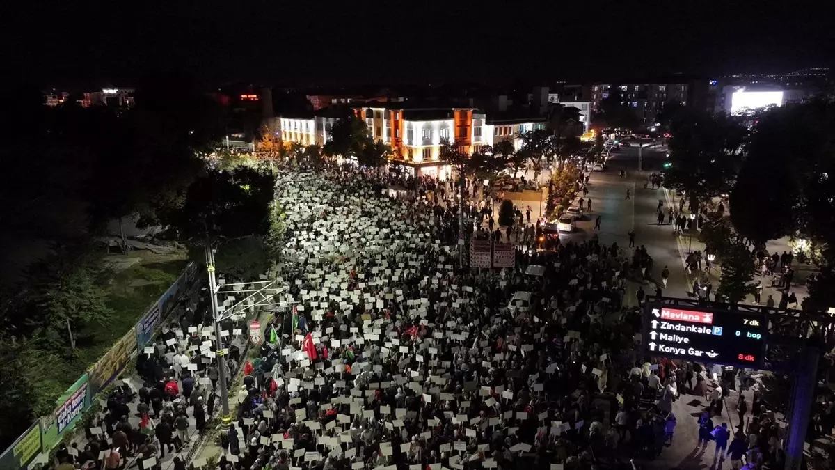 Konya’da Filistin Halkına Destek Yürüyüşü