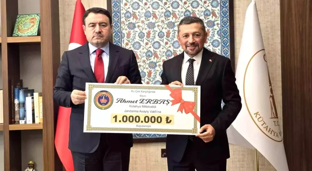Milletvekili Erbaş’tan Jandarma’ya 1 Milyon TL Bağış