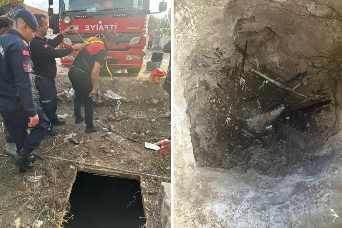 Kuyuya Düşen Küçük Kız İtfaiye Ekipleri Tarafından Kurtarıldı