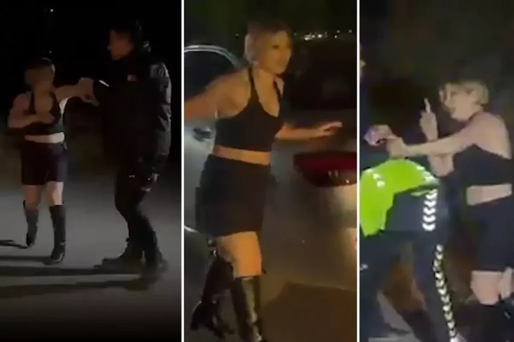 Alkollü Sürücü ve Kız Arkadaşı Polise Direndi