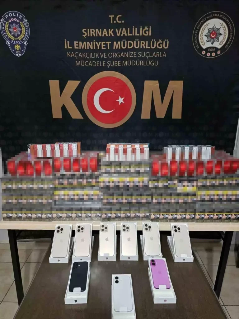 Şırnak’ta Kaçakçılık Operasyonu: 1 Milyon 500 Bin Lira Değerinde Malzeme Ele Geçirildi