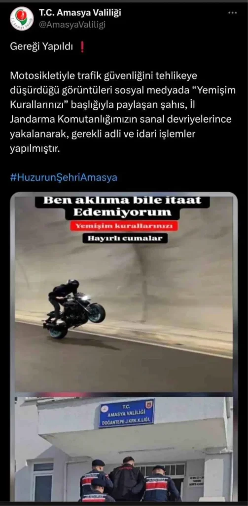 Tehlikeli Motosiklet Sürücüsü Jandarma Ekiplerine Yakalandı