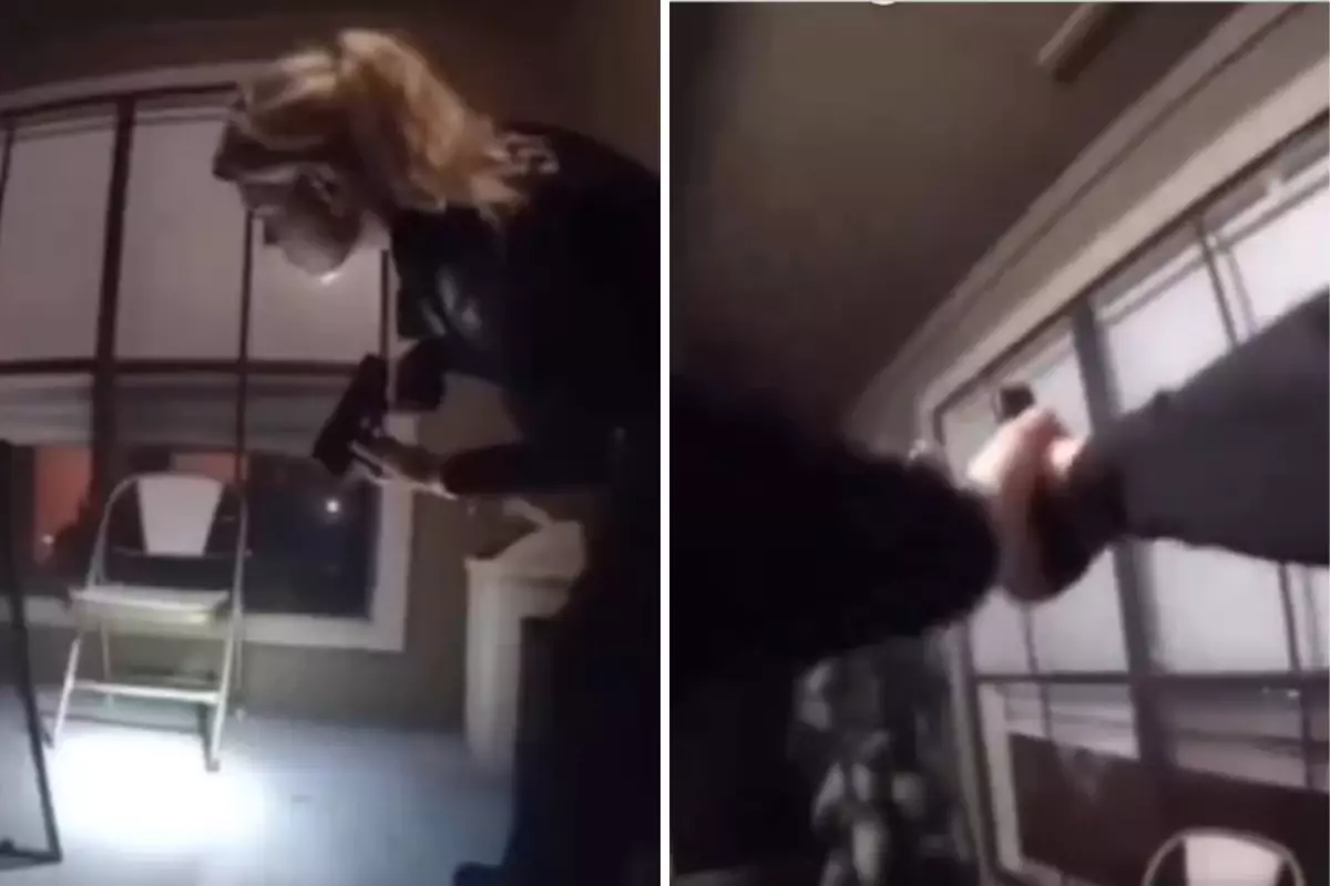 Acemi kadın polisler, kapıyı tabanca ile açan ev sahibine kurşun yağdırdı