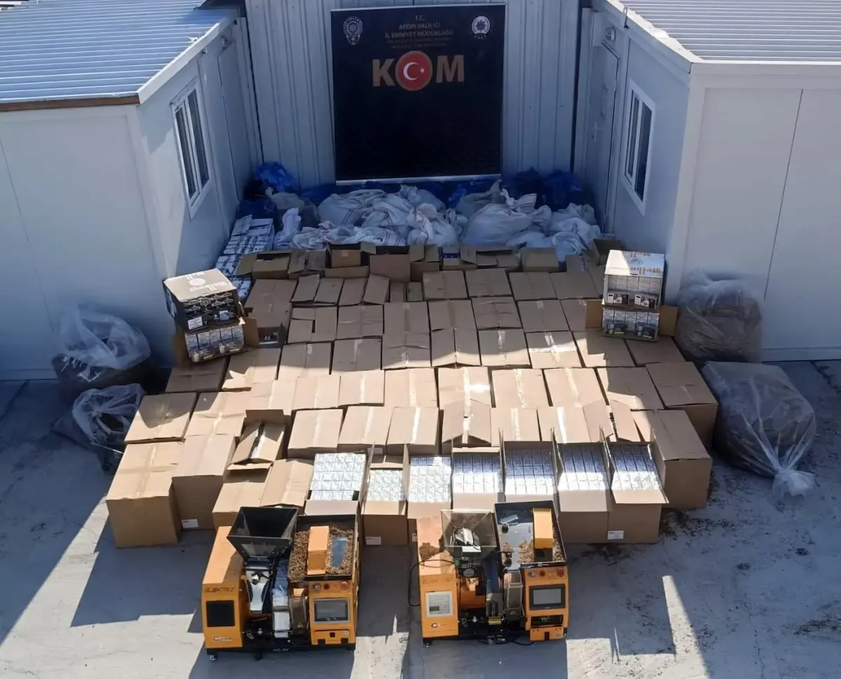 Aydın ve İzmir’de Dev Şok Kaçakçılık Operasyonu: 5 Gözaltı, Tonlarca Kaçak Tütün