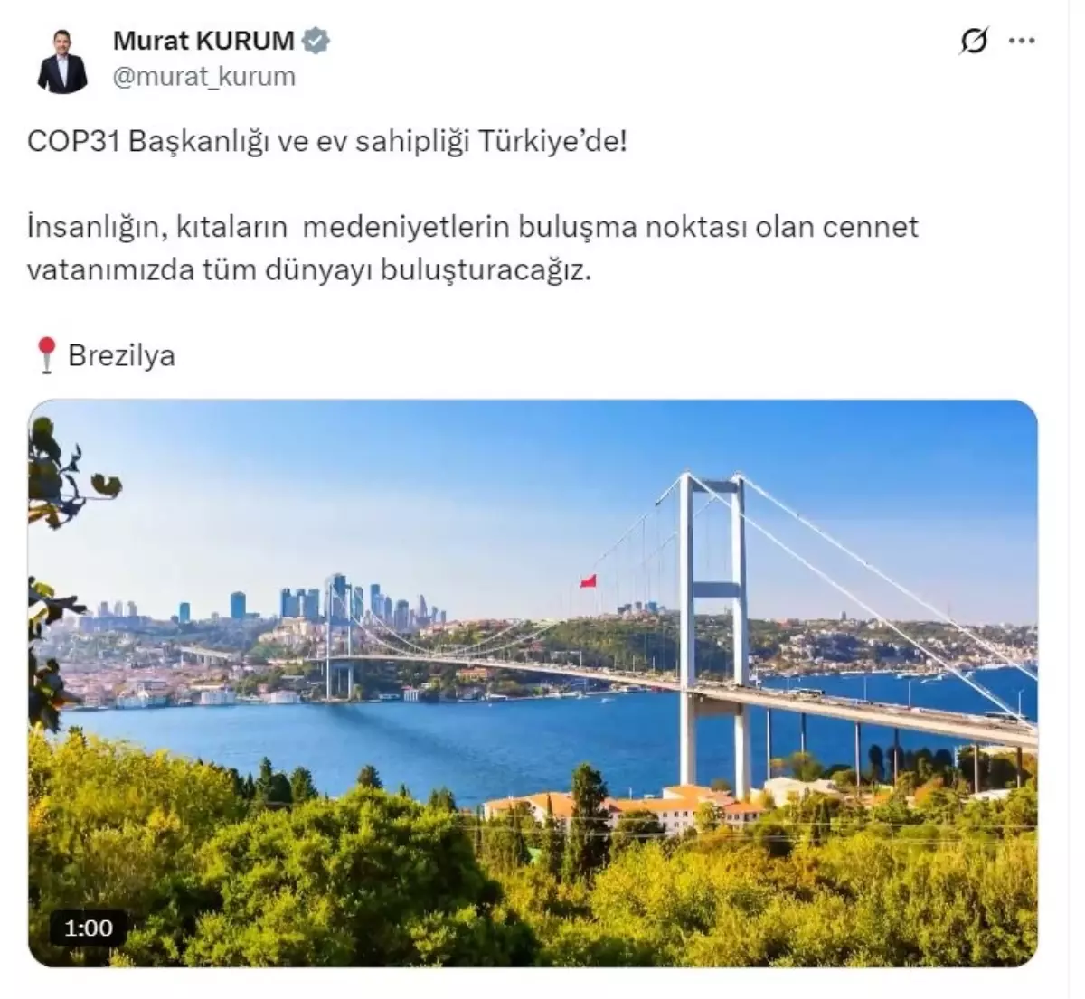 Türkiye COP31’e Ev Sahipliği Yapacak