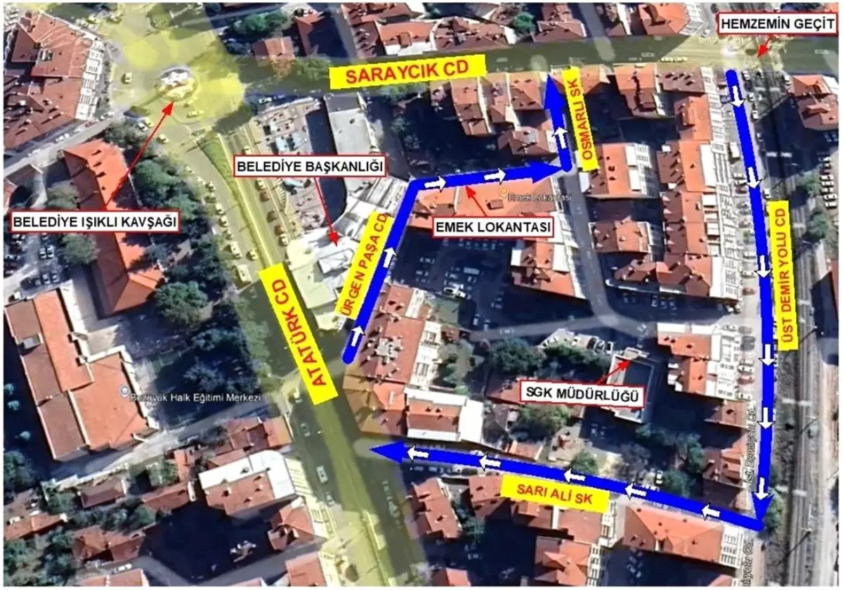 Bozüyük’te Tek Yön Trafik Düzenlemesi