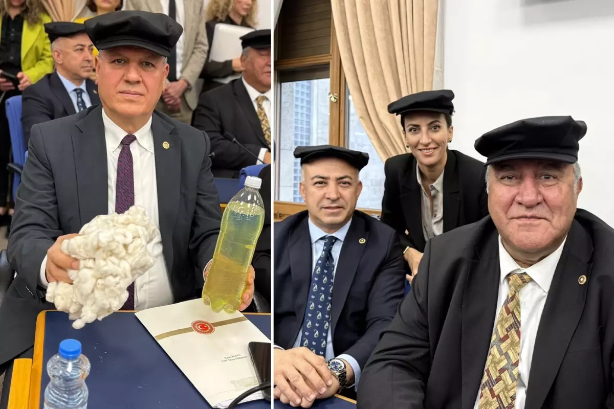 CHP’li vekiller bütçe görüşmelerine kasket takarak geldi