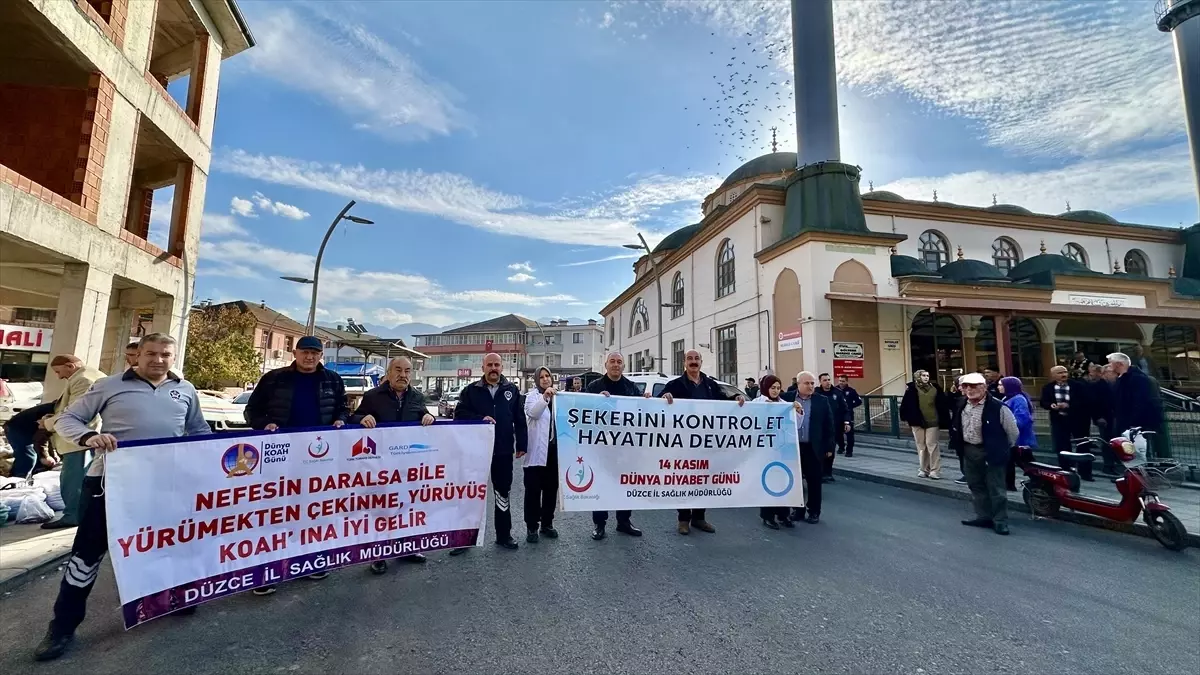 Gölyaka’da Dünya Diyabet ve KOAH Günü’ne Yürüyüşle Destek