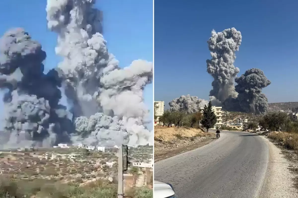 İdlib’de şiddetli patlama! Bölgeden dumanlar yükseliyor