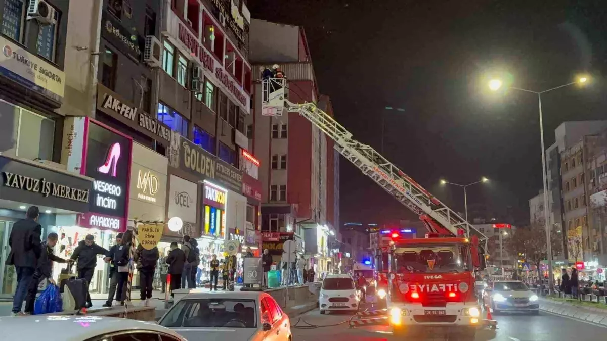 Kayseri Melikgazi’de İş Merkezinde Çıkan Yangın Hızlıca Söndürüldü
