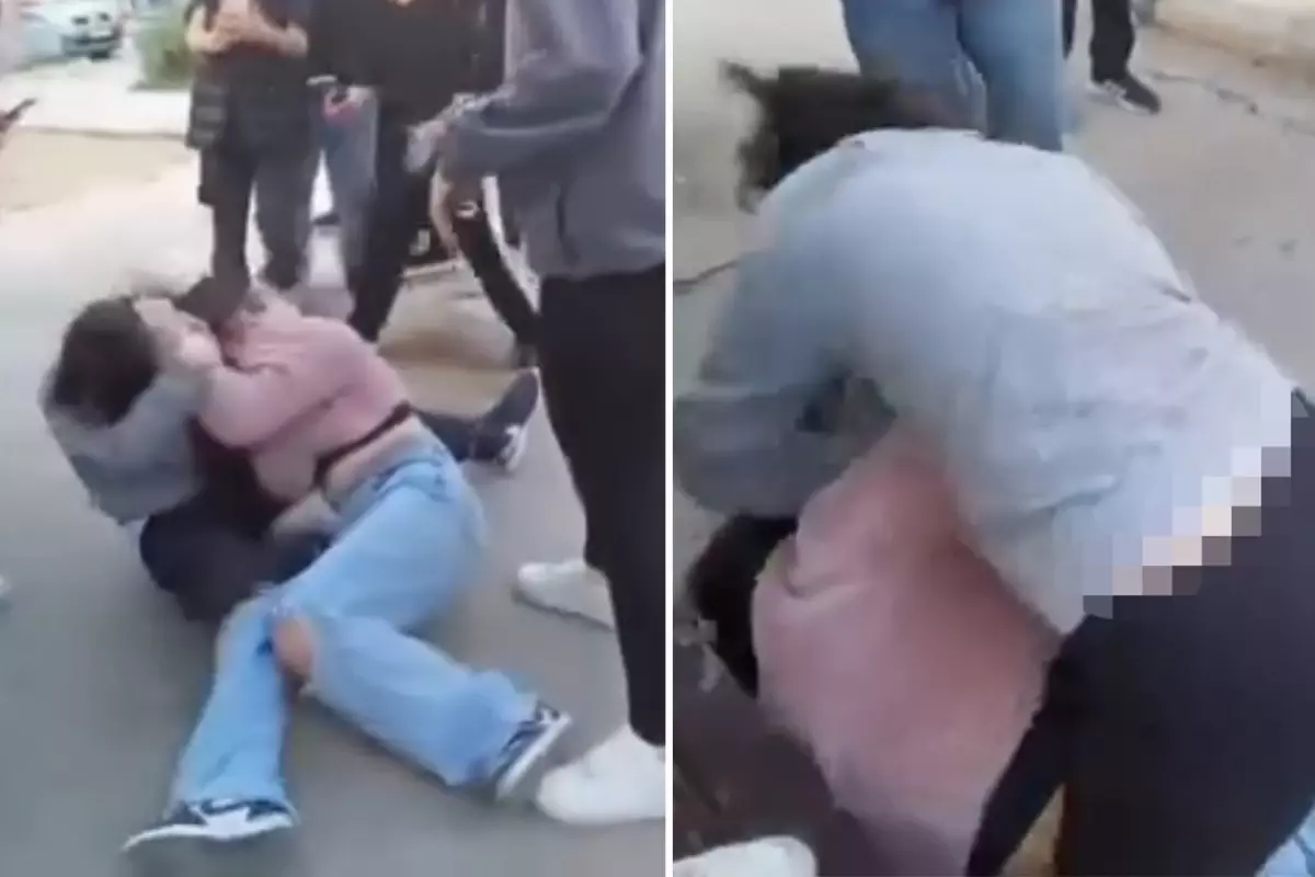 Kız Öğrenciler Okul Bahçesinde Saç Saça Kavga Etti, Arkadaşları Video Çekti