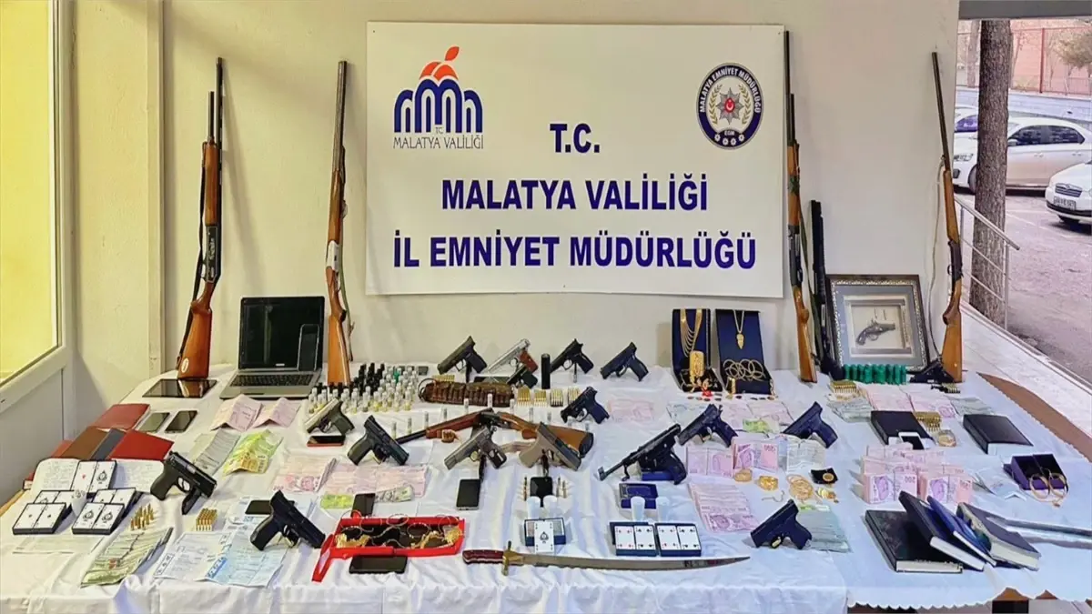 Malatya’da 31 Şüpheliyi Yakan Geniş Yağma, Kumar ve Tefecilik Operasyonu