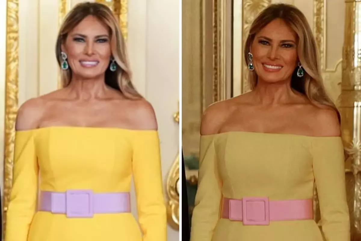 Melania Trump’ın Kraliyet Yemeğinde Giydiği Elbise Olay Yarattı
