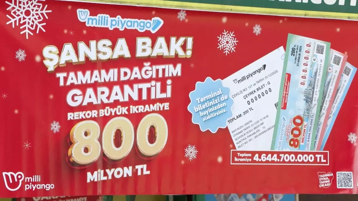 Yılbaşı Piyango Heyecanı Başladı: 800 Milyon TL’lik Rekor İkramiye Satışları Hız Kesmeden Devam Ediyor