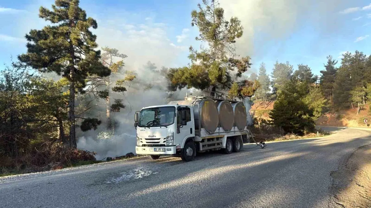 Sütle Yangına Müdahale: Denizli’de Kahraman Süt Toptancısı Yangının Büyümesini Engelledi