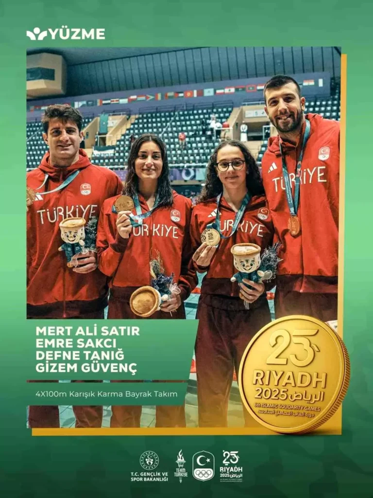 Türk Yüzücülerden İslami Oyunlarda Altın Yağmuru