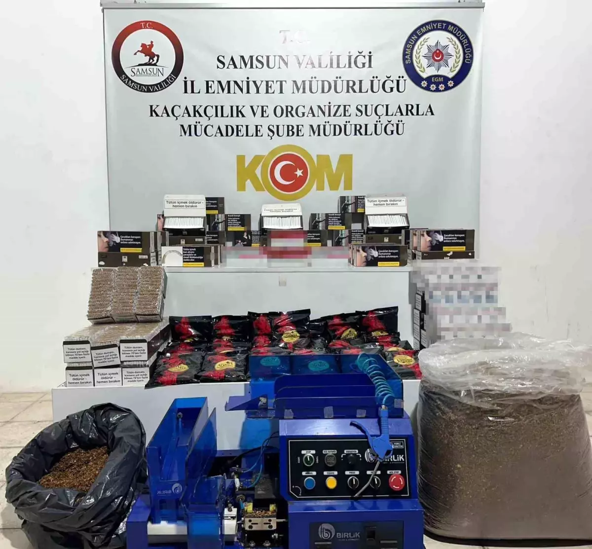 Samsun’da Kaçak Tütün Operasyonu