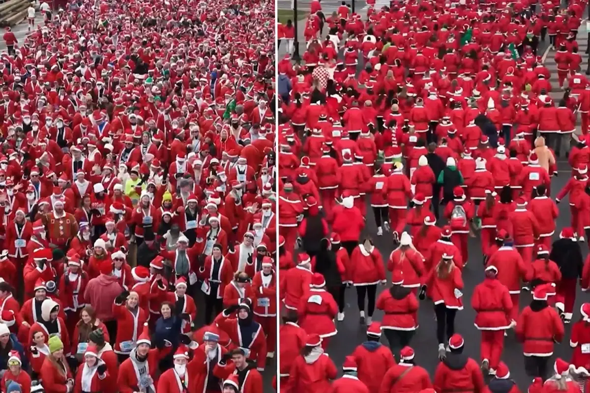 ABD’de Yüzlerce Noel Baba Aynı Anda Koştu: Asbury Park’ta Renkli Santa Run