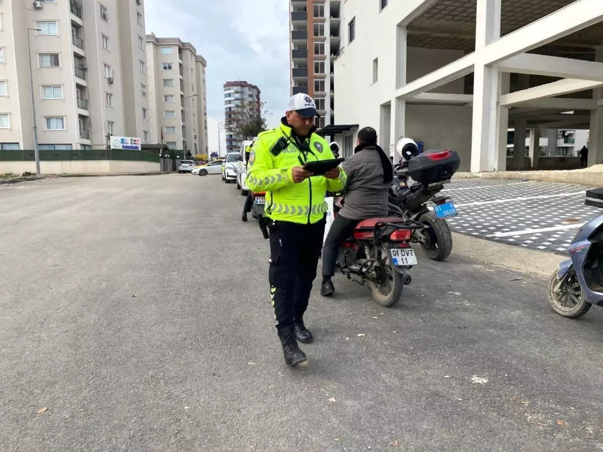 Adana’da Motosiklet Denetiminde 106 Sürücüye Cezalık