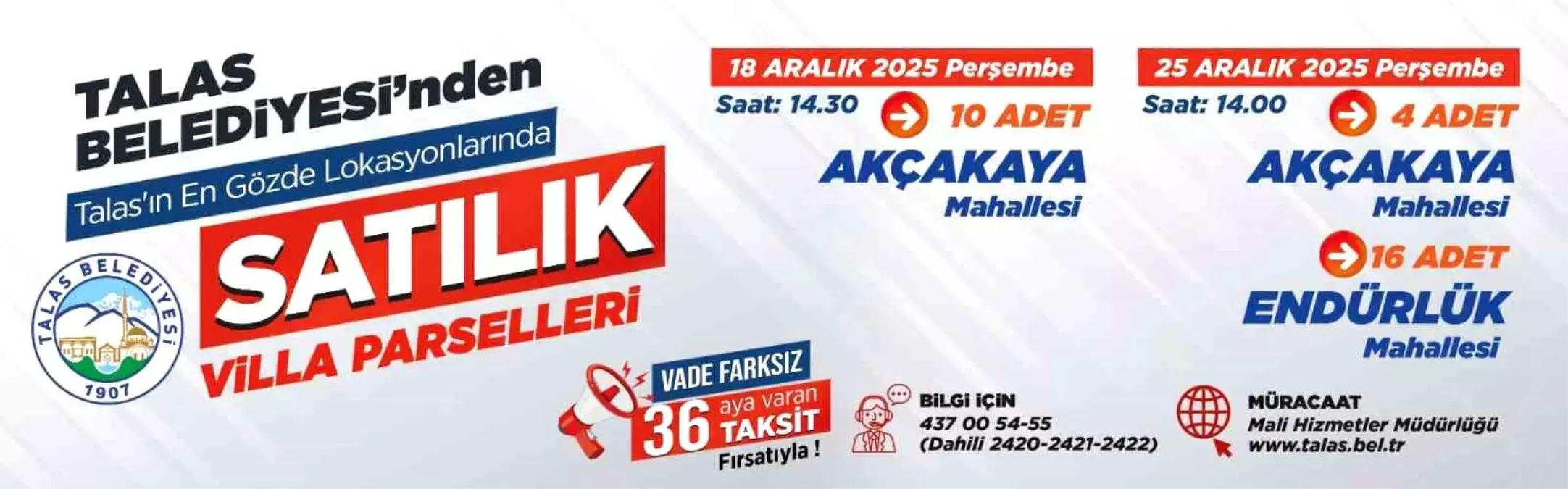 Akçakaya ve Endürlük’te 30 Prestijli Villa Parseli İhaleye Çıktı!