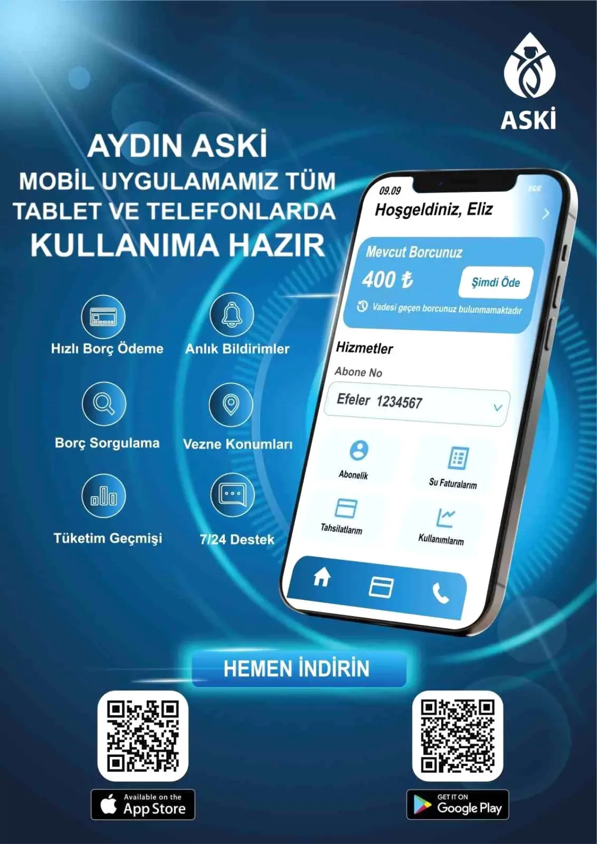 ASKİ’nin Yeni Mobil Uygulaması Aydınlıların Su Hizmetlerini Tek Tıkla Çözümleyecek!