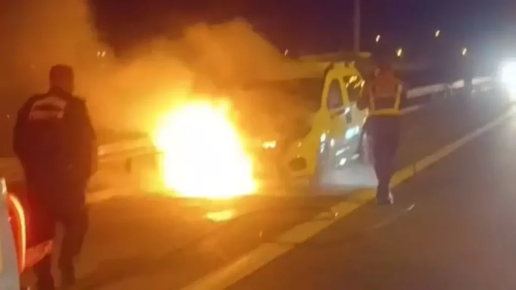 Aydın’da Hafif Ticari Araçta Yangın