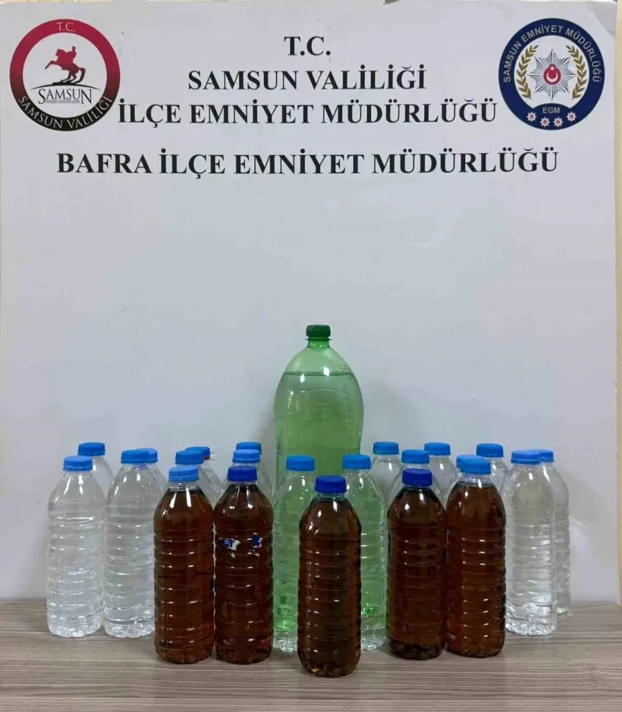 Samsun’da Sahte Alkol Operasyonu