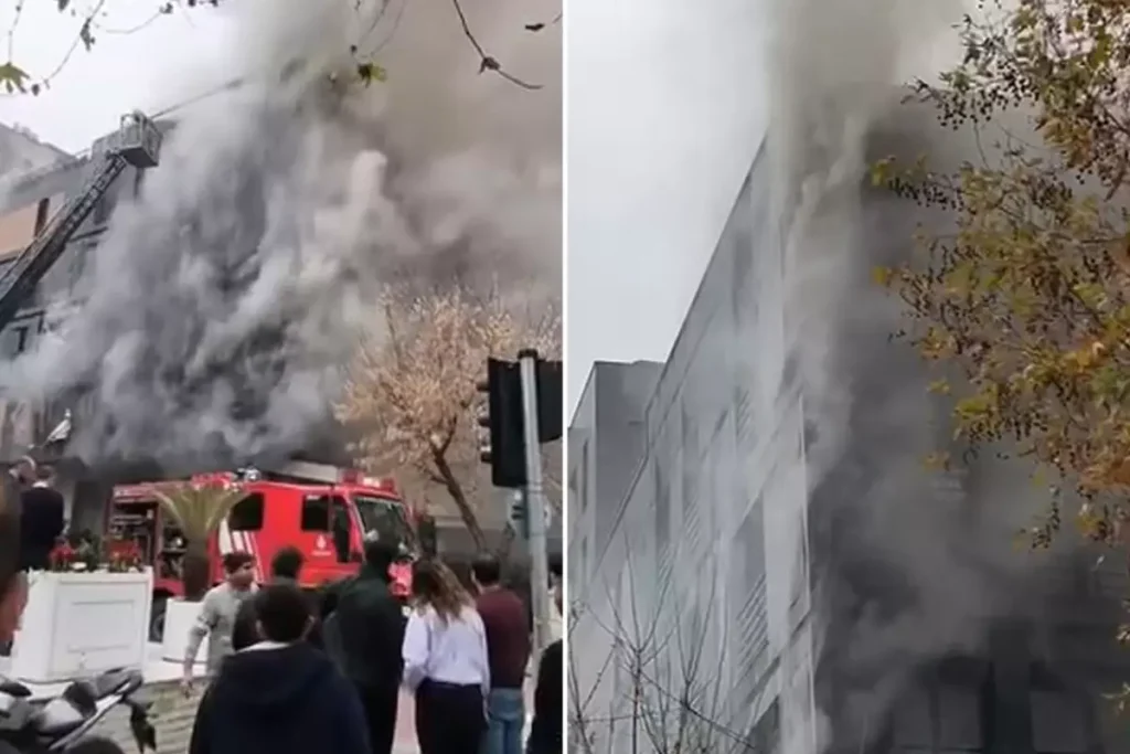 Bağdat Caddesi’nde 5 katlı binada yangın! Alevler her yeri sardı