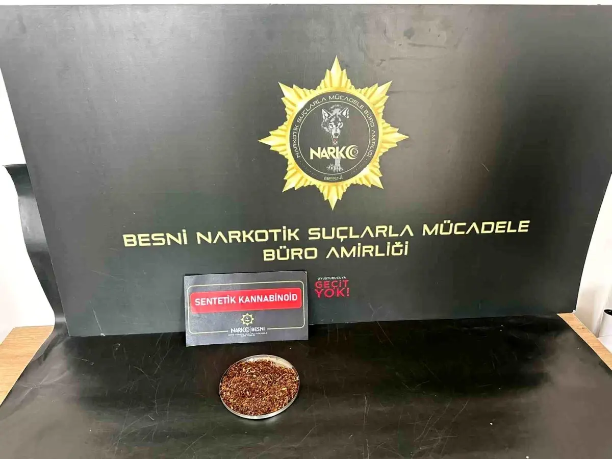 Besni’de Uyuşturucu Operasyonu: 50 Gram Sentetik Kannabinoid Ele Geçirildi, Şüpheli Tutuklandı