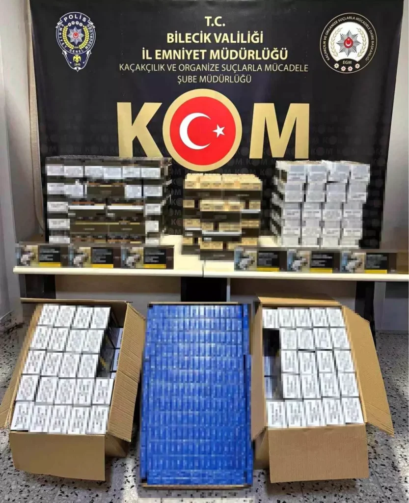 Bilecik’te Kaçakçılık Operasyonu: Binlerce Makaron ve Tütün Ele geçirildi