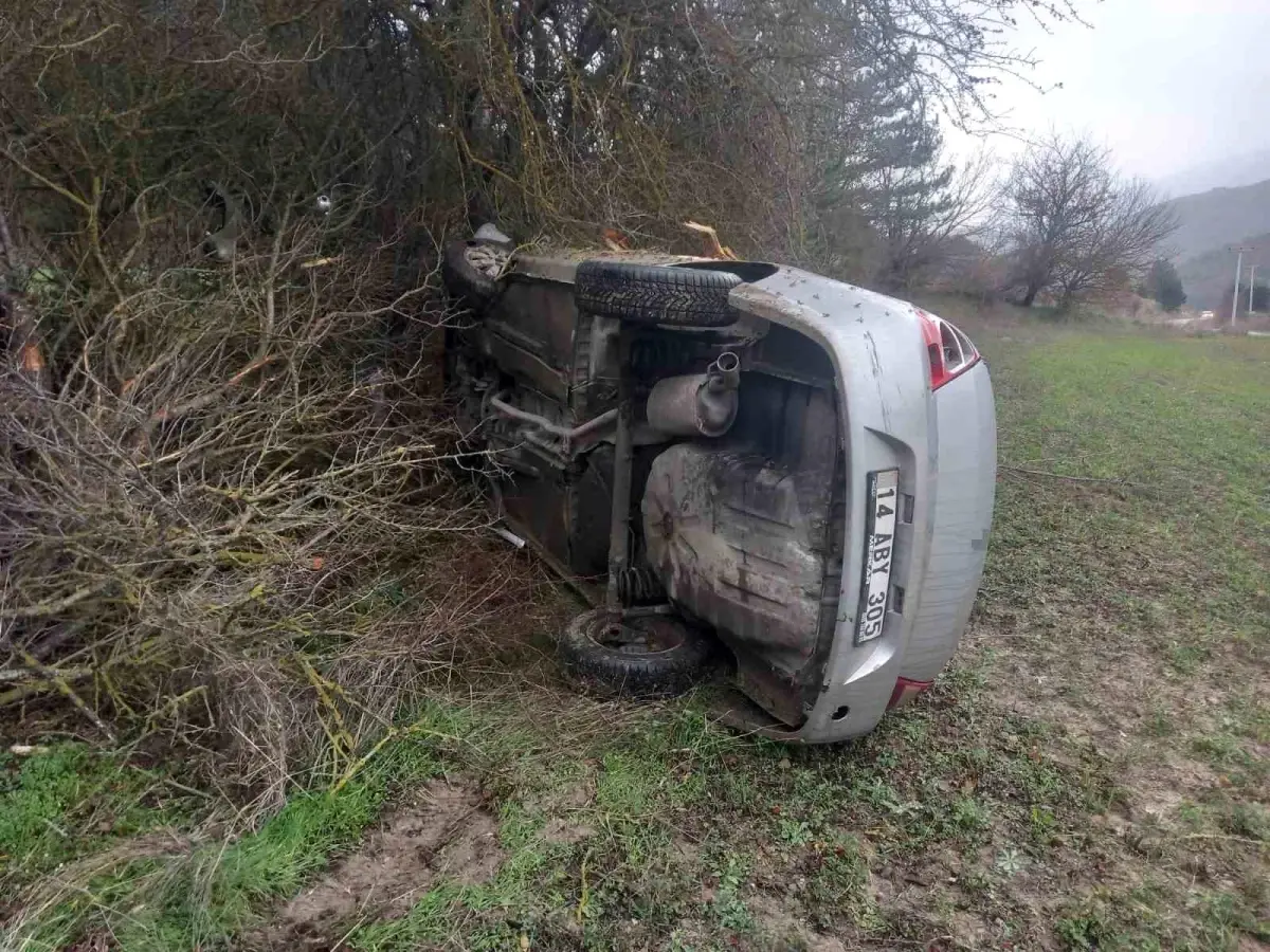 Mudurna’da Feci Kaza: Kadın Sürücü Otomobiliyle Takla Attı