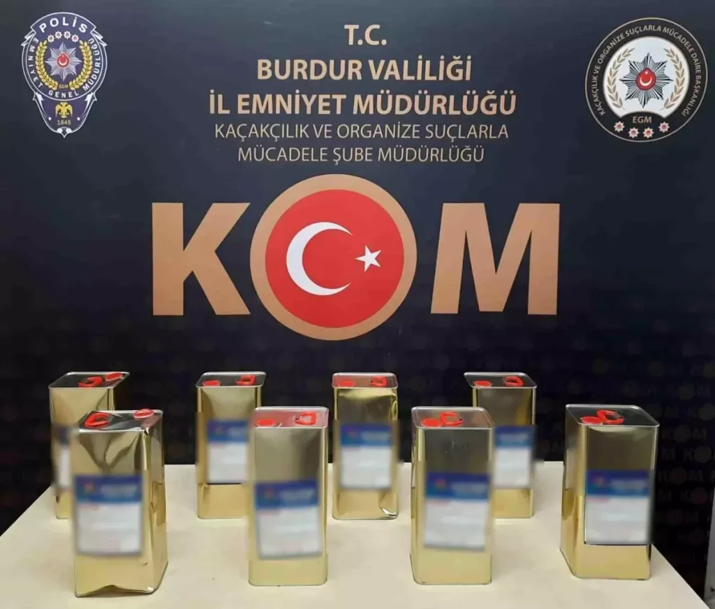 Burdur’da Kaçak Alkol Operasyonu