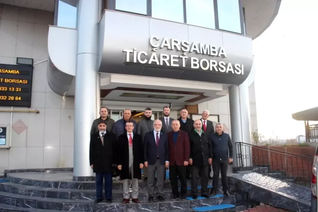 Saadet Partisi Delegasyonu Çarşamba Ticaret Borsası’nı Ziyaret Etti