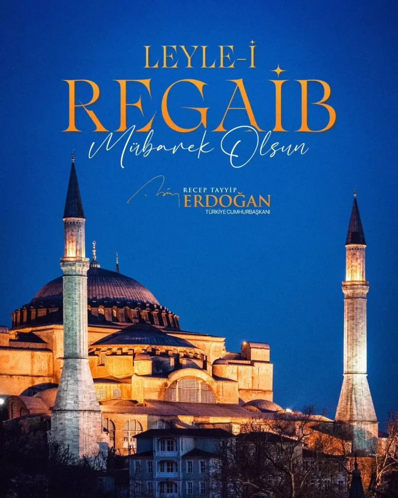 Cumhurbaşkanı Erdoğan’dan Regaip Gecesi’nde Anlamlı Mesaj