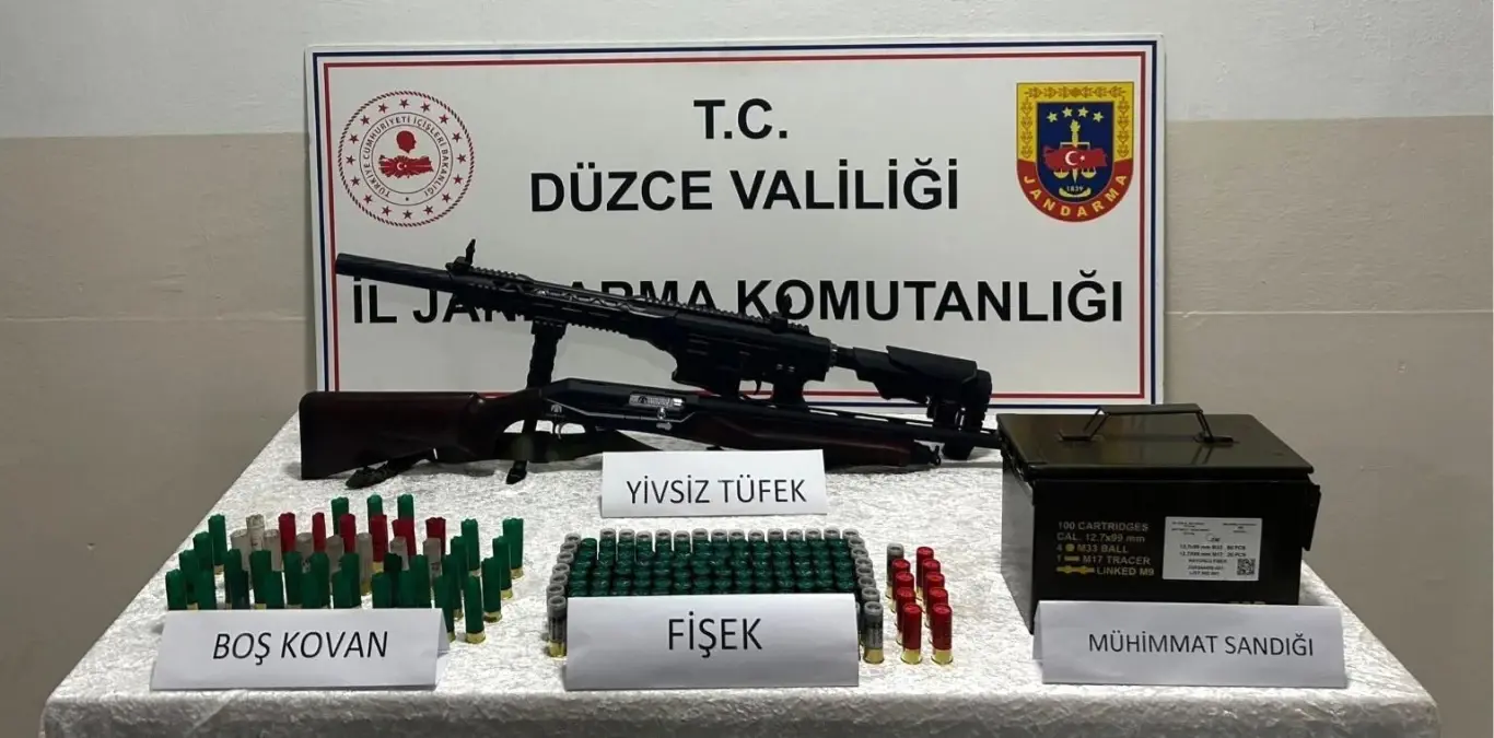 Düzce Gölyaka’da Havaya Ateş Eden İki Kişi Jandarma Tarafından Yakalandı