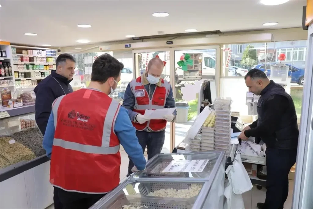 Edirne’de Gıda Denetimleri Artırıldı: Yılbaşı Öncesi Hijyen Güvencesi