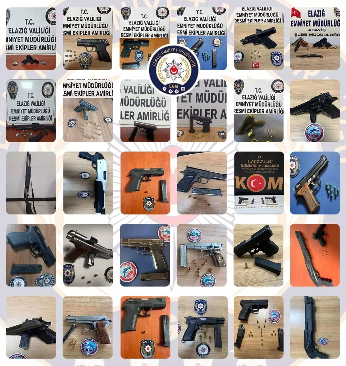 Elazığ’da 95 Şüpheli Yakalandı ve 42 Ruhsatsız Silah Ele Geçirildi