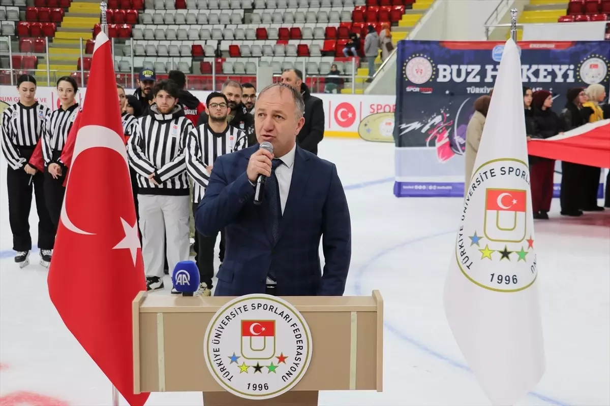 Erzurum’da Üniversiteler Buz Hokeyi Kış Spor Oyunları Coşkuyla Açıldı!