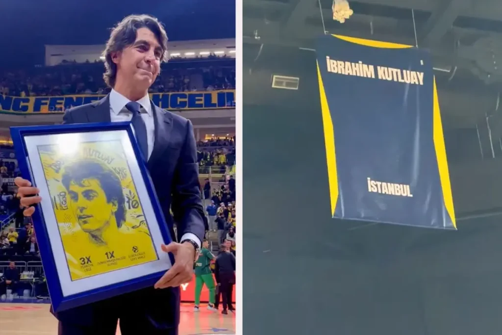 Fenerbahçe Beko, İbrahim Kutluay’ın formasını salona astı