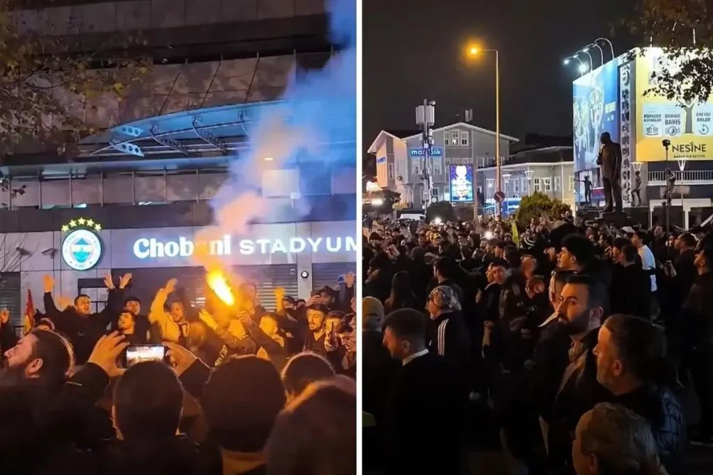 Fenerbahçeliler Chobani Stadyumu’nda Sadettin Saran’a Destek Yağdırdı