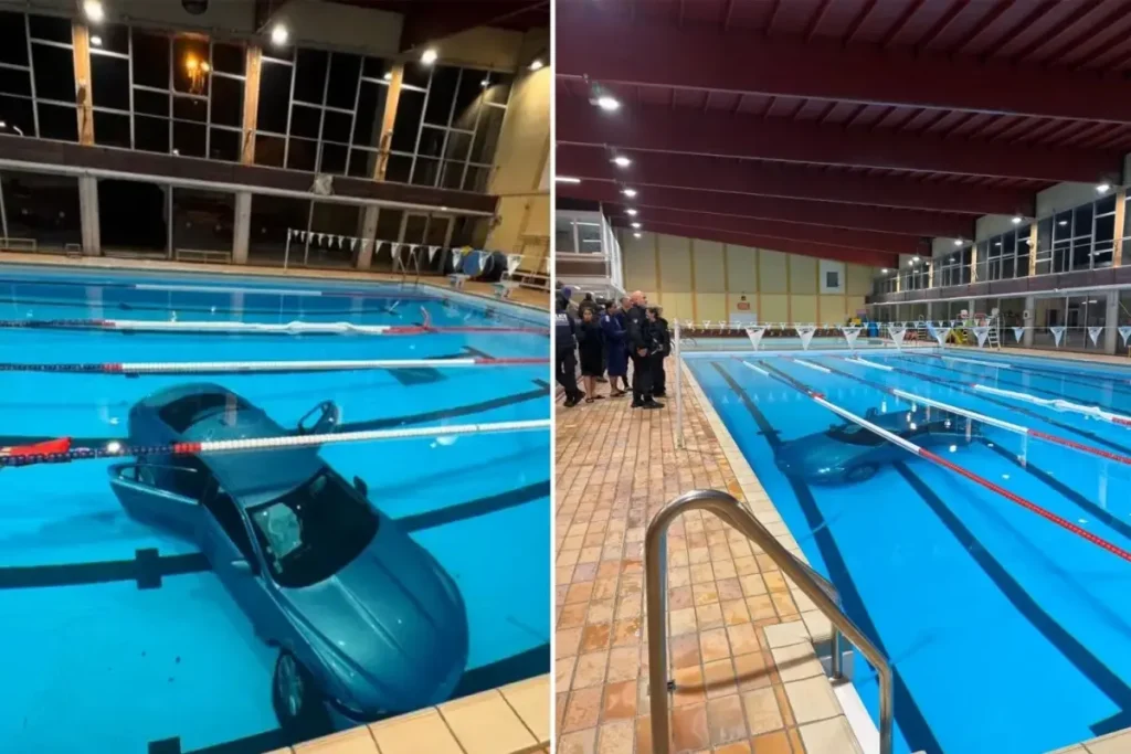 Fransa’da Anne ve Kızı Havuzun Dibini Boyladı: Jaguar XF Suya Daldı