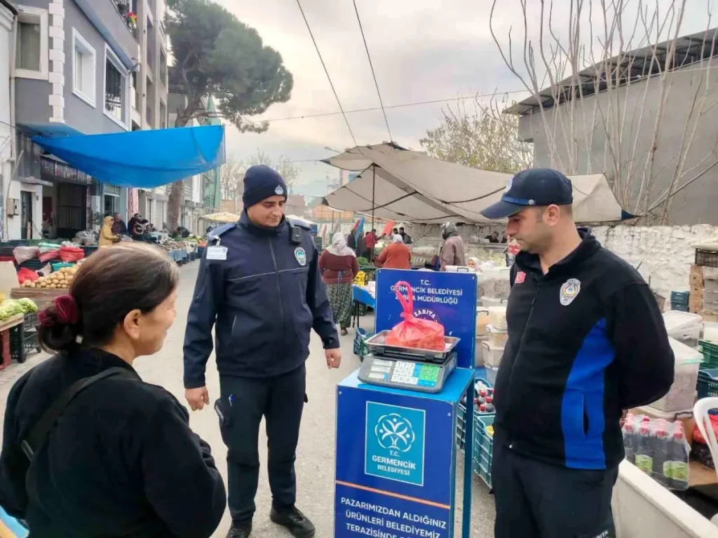Germencik’te Pazarlarda ‘Kontrol Kantarı’ Uygulaması Devam Ediyor
