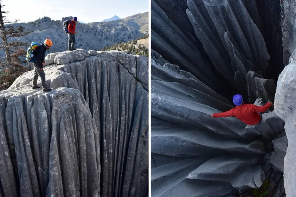 Giden Gelmez Dağları’nın korkutan uçurumları
