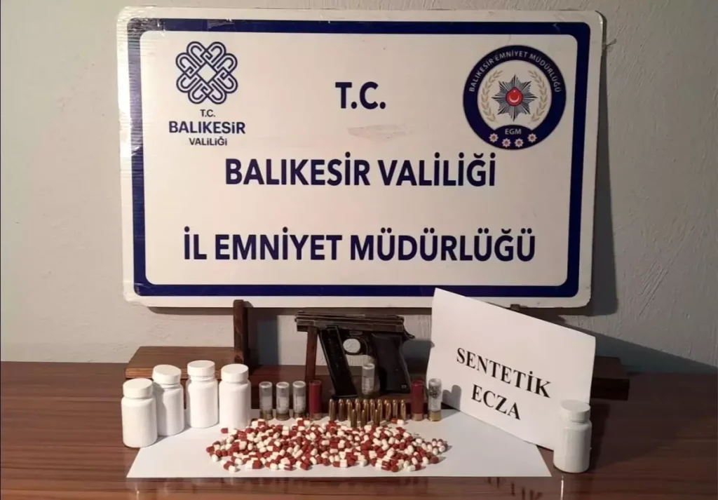 Gönen’de Uyuşturucu ve Silah Yakalandı