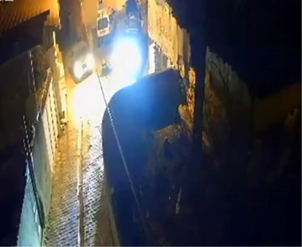 Tokat’ta Araç Hasarı Güvenlik Kamerasında