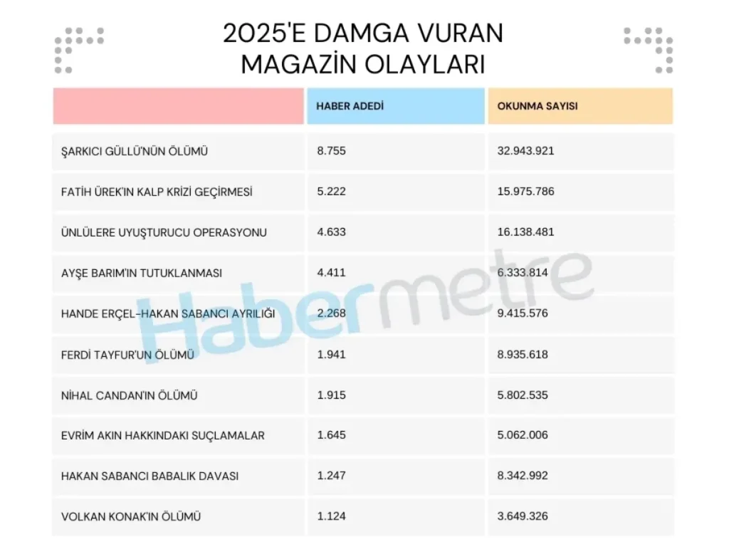 2025’e Damga Vuran 10 Şok Magazin Olayı!